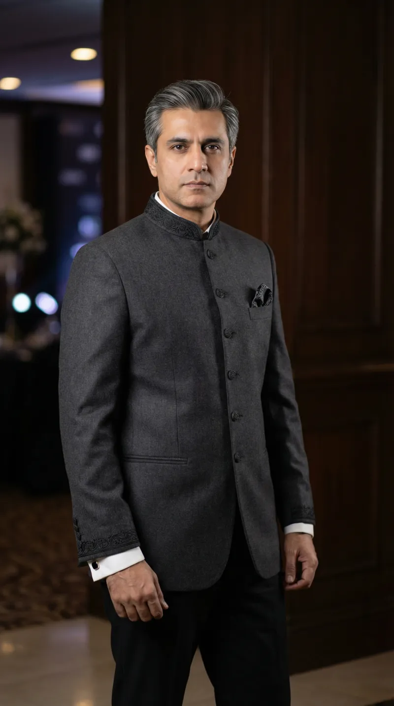 Charcoal Court sherwani design direction